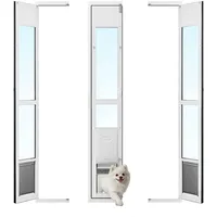 Vevor Hundeklappe für Glasschiebetüren Höhenverstellbar 1927-2049 mm Weiß
