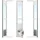 Vevor Hundeklappe für Glasschiebetüren Höhenverstellbar 1927-2049 mm Weiß