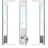 Vevor Hundeklappe für Glasschiebetüren Höhenverstellbar 1927-2049 mm Weiß