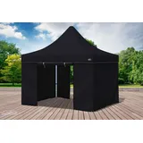 Faltpavillon Faltzelt Pavillon 3x3 Schwarz Gartenzelt Klappzelt Wasserdicht