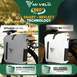 MIVELO 3in1 Fahrradtasche silberfarben