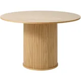 unique furniture a/s Esstisch Nola Ø 120 cm Holz Beige Natur