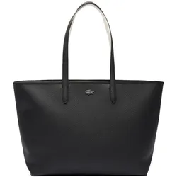 LACOSTE Damen Handtasche - Anna Petit Piqué Zipped Shopping Bag, 30x35x14cm (HxBxT) Schwarz