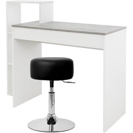 ML DESIGN modern liv Schreibtisch mit Sitzhocker Arbeitstisch Bürotisch Regal PC Computertisch