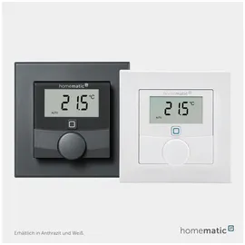 eQ-3 Homematic IP Wandthermostat mit Luftfeuchtigkeitssensor Anthrazit