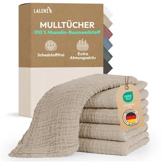 Laleni Spucktuch Spucktücher Baby aus Reiner Baumwolle, (5-tlg), OEKO-TEX Zertifizierte Mulltücher