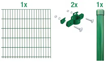 Alberts® Einstab-Gittermatte Garden Anbausest 2m Grün 750 mm