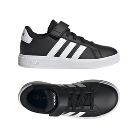 adidas Grand Court Lifestyle Court Elastic Lace and Top S Schwarz