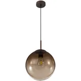 GLOBO Hänge Pendel Leuchte Glas Design Lampe Decken Kugel braun amber Wohn Zimmer Beleuchtung