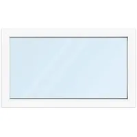 Fenster 120x70 cm, Kunststoff Profil aluplast IDEAL® 4000, Weiß, 1300x1100 mm, einteilig festverglast, 2-fach Verglasung, individuell konfigurieren