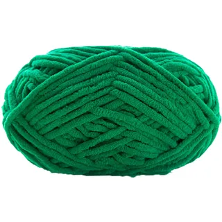 Chenille Garn 3.5mm, Chenille Wolle Zum Häkeln, Super Chunky Chenille-Garn Zum Stricken Und Häkeln, Chenille Wolle Zum Häkeln 50 G – 60 M (Smaragdgrün,1 PCS)
