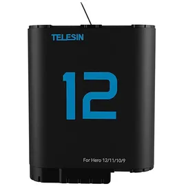 TELESIN Lithium-Batterie für GoPro Hero 12/11/10/9 (blau)
