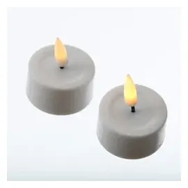 Deluxe Homeart LED Teelichter Mia D: 4,1 cm 2 St. weiß