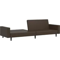 Maison Exclusive - Schlafsofa 2-sitzer Braun Kunstleder