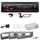 Pioneer MVH-S420DAB Bluetooth DAB+ AUX MP3 Einbauset für Renault Megane Scenic 1