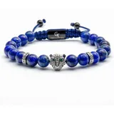 GT Collection Armband Leopard Head in blue | Gr.: onesize