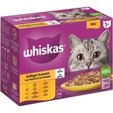 Whiskas 1+ Adult Frischebeutel 12 x 85 g - Geflügelauswahl in Gelee