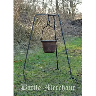 Battle-Merchant Geschmiedetes Dreibein - ca. 93 cm - Mittelalter Kochstelle LARP Hängegrill