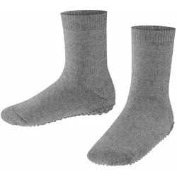 FALKE Kinder Stoppersocken - Catspads, Anti-Rutsch, Socken, Vollsohle, Merino-Wolle Hellgrau 31-34
