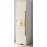 furn.design Vitrine Center 50 x 40 x 197 cm Weiß