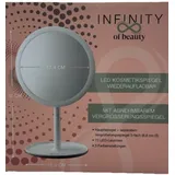 LED Kosmetikspiegel mit Akku + 5-fach Vergrößerungsspiegel - USB-C - Ø 17,4 cm✅