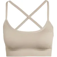 adidas Workout Essentials Knit Light Support Padded BH Chalky Brown M