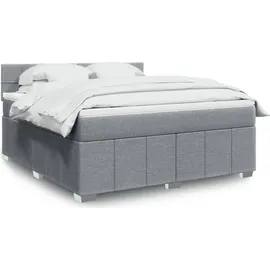 vidaXL Boxspringbett 180 x 200 cm Hellgrau