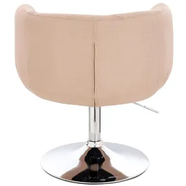 Svita Cocktailsessel Panama Stoff 55 x 78 x 61 cm Beige höhenverstellbar