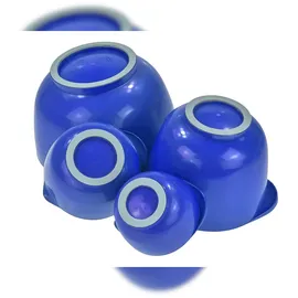 Rosti Rührschüssel Set 4tlg. mit Deckel, "Margrethe" blau Electric blue) 0,25+0,5+1,5+3,0L