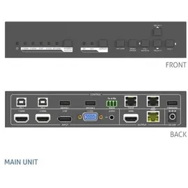 PURETOOLS - Telekonferenz Scaler Switcher 4x2, 4K, HDMI & HDBaseT Ausgang