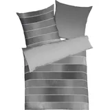KAEPPEL Timeless Gestreift Schwarz 135 x 200 cm + 2 x 80 x 80 cm