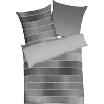 KAEPPEL Timeless Gestreift Schwarz 135 x 200 cm + 2 x 80 x 80 cm