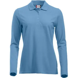 Clique Classic Marion langarm Poloshirt Damen 57 - hellblau XS
