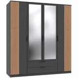 WIMEX Kleiderschrank Lübeck graphit, B/H/T: ca. 180x199x58 cm - Graphit