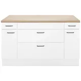 OPTIFIT Kücheninsel »Elga«, Soft-Close-Funktion, großen Vollauszügen, Stellbreite 150 x 95 cm weiß