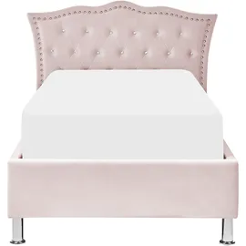 Beliani Metz 90 x 200 cm Pastellrosa