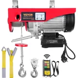 Vevor Elektrische Seilwinde 500kg bis 1000kg Hubhöhe 12m Seilzug Motorwinde 1600W Motor Flaschenzug 10m/min Hubgeschwindigkeit Hebezug mit Kabelloser Fernbedienung