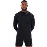Nike Pro Warmes Dri-FIT langarm Fitnessshirt Herren 010 black/white XXL