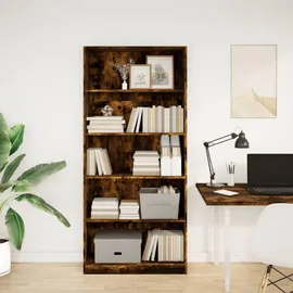 vidaXL Bücherregal 80 x 24 x 176 cm Räuchereiche Braun