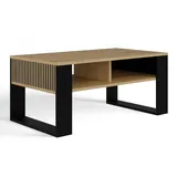 OEM Couchtisch Modern Schwarz Eiche 90 x 50 cm