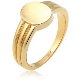 Elli Ring 925 Sterling Silber Siegelring in gold, | Gr.: 52