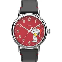 Timex X Peanuts TW2V61100 - Reloj Snoopy Holiday de 40 mm, Rosso, Correa