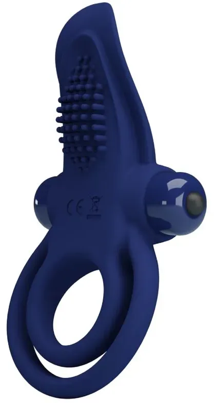 PRETTY LOVE - BRONSON DOPPELRING MIT VIBRATION BLAU
