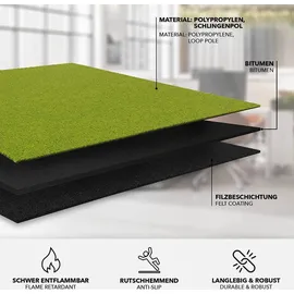 Karat Teppichfliesen Moscow Selbstliegend 50 x 50 cm Grün