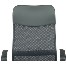 SalesFever Bürostuhl mit Armlehnen | Bezug Stoff und Kunstleder | Gestell Chrom | Mesh - Design | höhenverstellbar | schwarz
