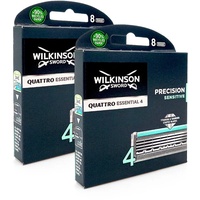 16 x Wilkinson Quattro Titanium Sensitive Essential 4 Precision Rasierklingen