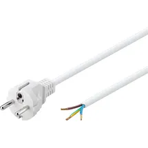 goobay Netzkabel mit Schutzkontaktstecker 1,5 M, Weiß
