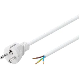 goobay Netzkabel mit Schutzkontaktstecker 1,5 M, Weiß