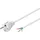goobay Netzkabel mit Schutzkontaktstecker 1,5 M, Weiß