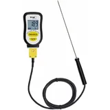 TFA Dostmann Sous-Vide Thermometer mit Edelstahleinstichfühler,14.1552.01, inkl. Schaumstoffband zum Abdichten, Schwarz,